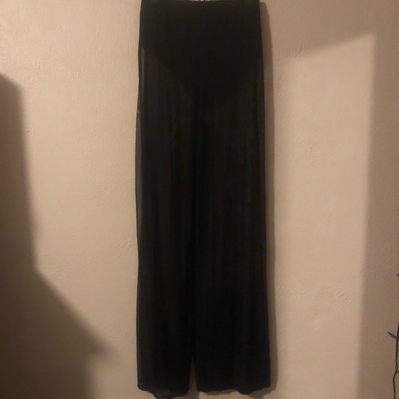 micro mesh see-through high-waisted pant - Picture 3 of 4